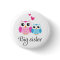 Cute owls big sister little brother cartoon