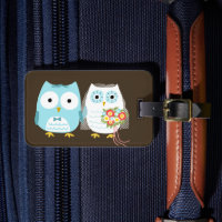 Cute Owls Bride and Groom Newlyweds Mr. and Mrs.