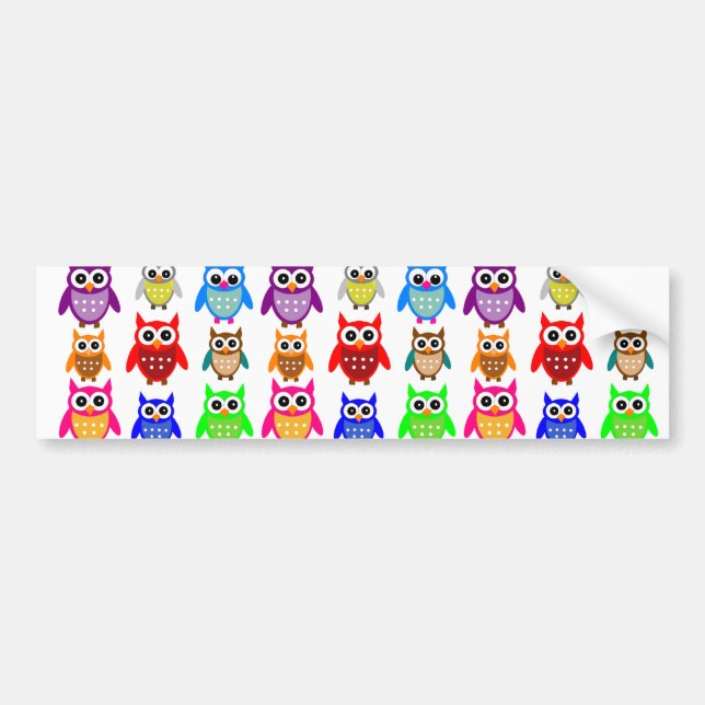 cute owls bumper sticker (Front)