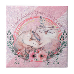 Cute Owls  Ceramic Tile