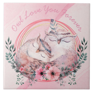Cute Owls  Ceramic Tile