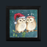 Cute Owls Christmas Gift Box<br><div class="desc">Cute Owls Christmas Gift Box</div>