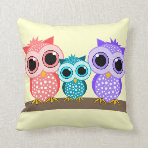 cute owls cushion