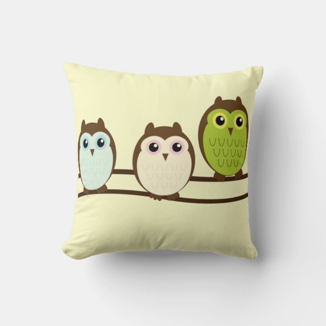 Cute Owls Cushion (Front)