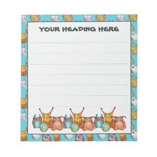 Cute owls custom notepad