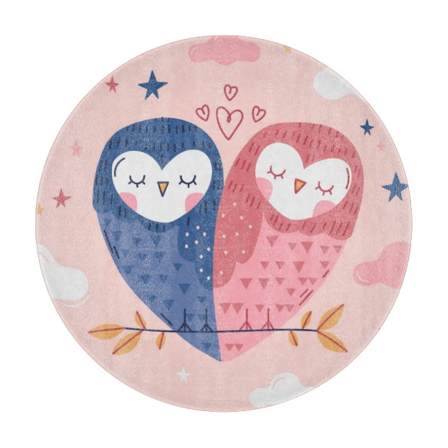 Cute Owls Cutting Board (Front)