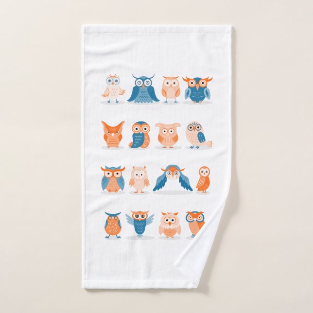 Cute Owls Hand Towel (Hand Towel)