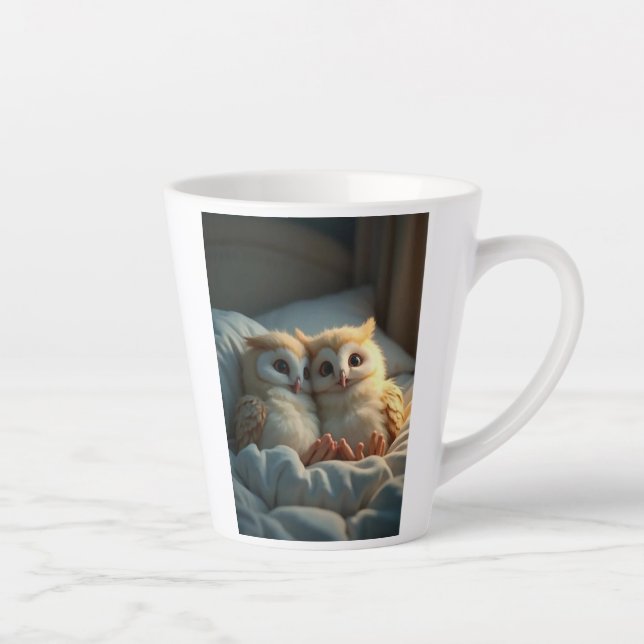 Cute owls in bed mug (Right)