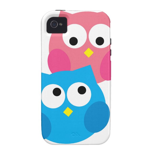 Cute Owls in Love iPhone Case (Back)