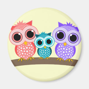 cute owls magnet