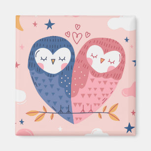 Cute Owls Magnet