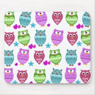 cute owls mouse pad