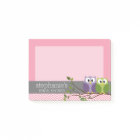 Cute Owls on Branch Baby Girl Shower Pink