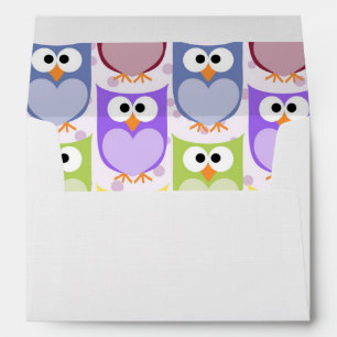 Cute Owls, Owl Pattern, Baby Owls, Colourful Owls Envelope