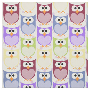 Cute Owls, Owl Pattern, Baby Owls, Colourful Owls Fabric