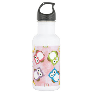 Cute Owls, Owl Pattern, Colourful Owls, Baby Owls 532 Ml Water Bottle