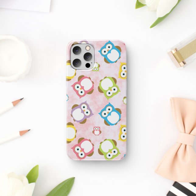Cute Owls, Owl Pattern, Colourful Owls, Baby Owls Case-Mate iPhone Case (Creator Uploaded)