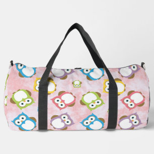 Cute Owls, Owl Pattern, Colourful Owls, Baby Owls Duffle Bag
