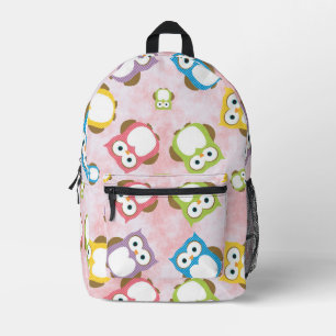 Cute Owls, Owl Pattern, Colourful Owls, Baby Owls Printed Backpack