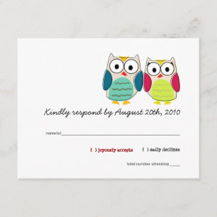 Cute Owls RSVP Cards