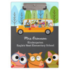 Cute Owls School Bus Personalised Teacher