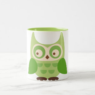Cute Owls Two-Tone Coffee Mug
