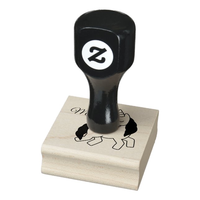 Cute Own Name Unicorn Custom Initial Rubber Stamp (Stamp)