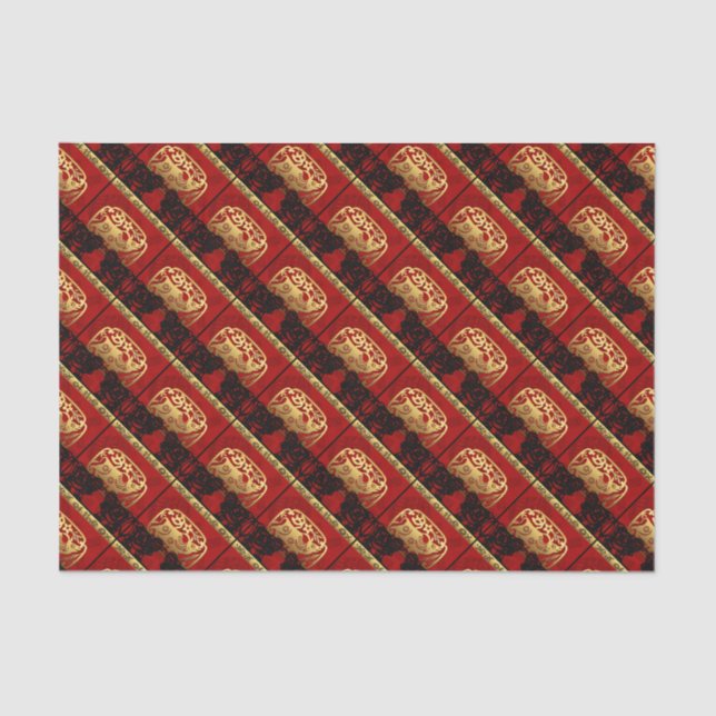 Cute Ox Chinese Year 2021 Zodiac Birthday Tissue P Paper (Front)