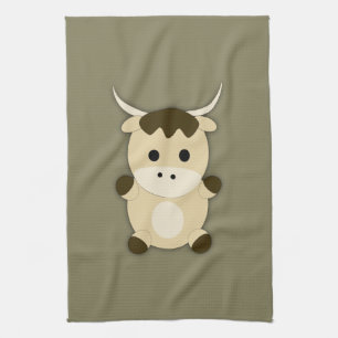 Cute Ox Tea Towel