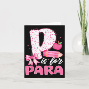 Cute P Is For Para Pencil Apple Coquette Back To S Card