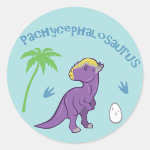 Cute Pachycephalosaurus Classic Round Sticker