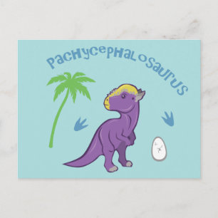 Cute Pachycephalosaurus Postcard