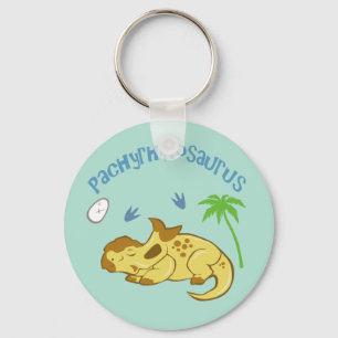 Cute Pachyrhinosaurus Key Ring