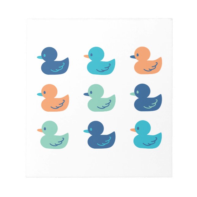 Cute Paddling of Ducks Art II Notepad (Front)