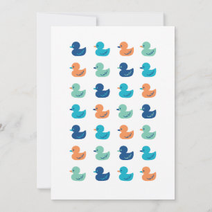 Cute Paddling of Ducks Art Thank You Card