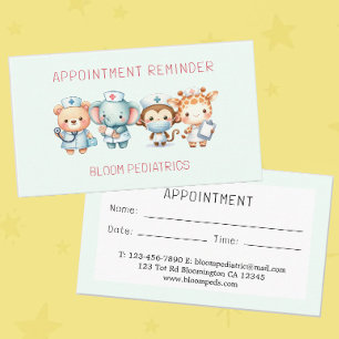 Cute Paediatrician Doctor Appointment Reminder  Card