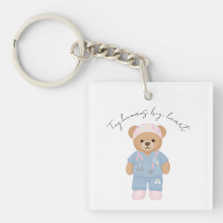 Cute Paediatrics Nurse Acrylic Keychain