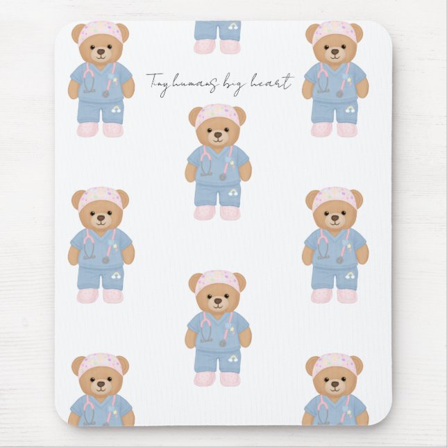 Cute Paediatrics Nurse Mouse Pad (Front)