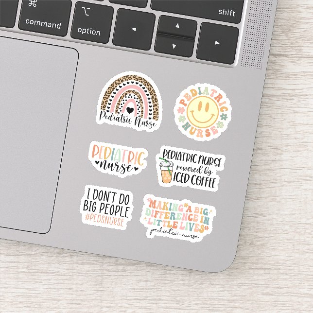 Cute Paediatrics Nurse Sticker Pack, Peds Nursing (Detail)
