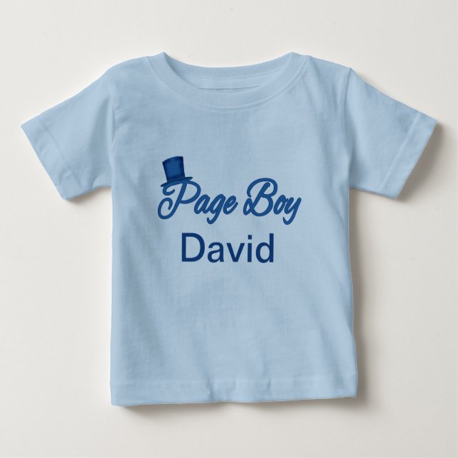 Cute Page Boy Tshirt to Customise (Front)