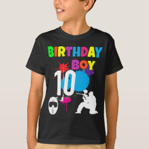Cute Paintball Colorful Birthday Boy Custom T-Shirt