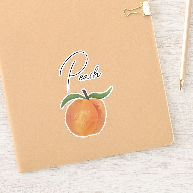 Cute Painted Peach Fruit Illustration  (Notebook)