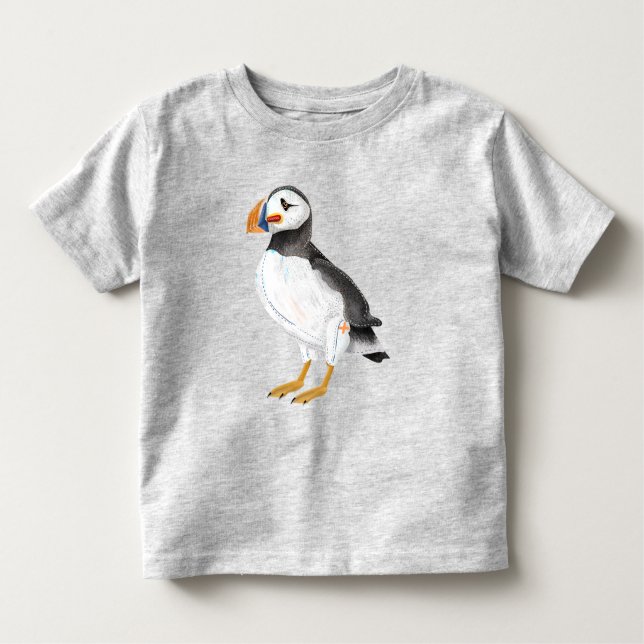 Cute painted puffin toddler T-Shirt (Front)