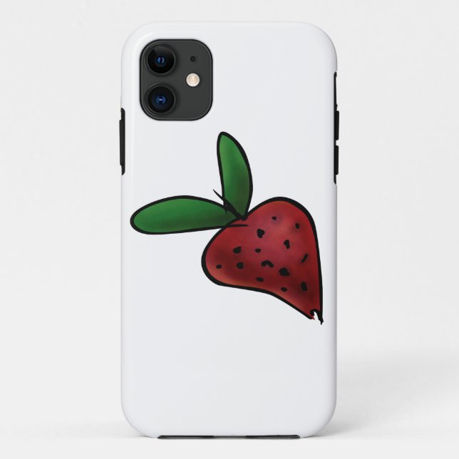 Cute Painted Strawberry Illustration Case-Mate iPhone Case (Back)