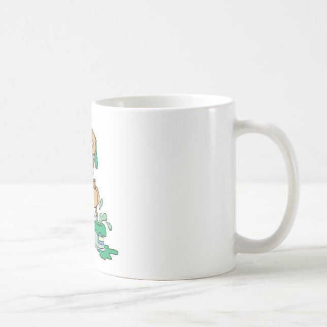 Cute Painter Bear Coffee Mug (Right)