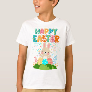 Cute Painting Easter Bunny Confetti Kids Tee