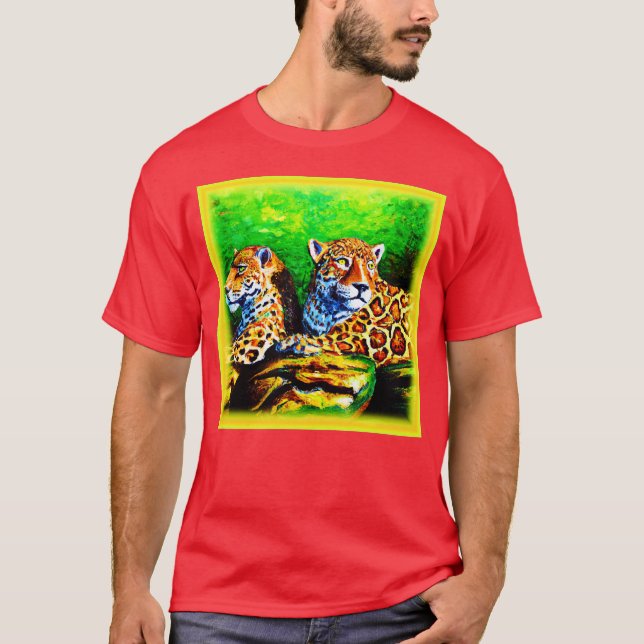 Cute Painting of The Jaguars. Buy Now T-Shirt (Front)