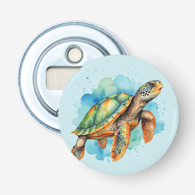 Cute Painting Turtle Bottle Opener (Front)