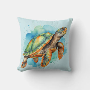 Cute Painting Turtle Cushion