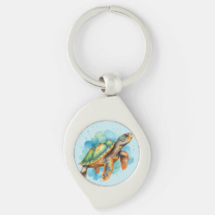 Cute Painting Turtle Key Ring